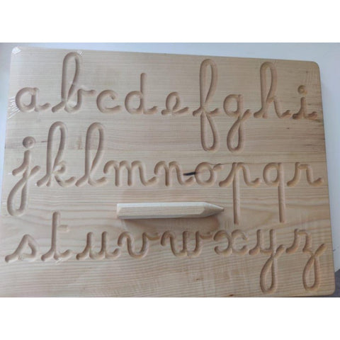 BeginAgain Wooden Alphabet Tracing Board Lowercase